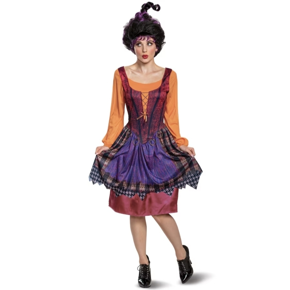 Purple and Orange Witch Costume Dress